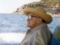 Leon MacLaren on boat in Sydney Harbour 1993